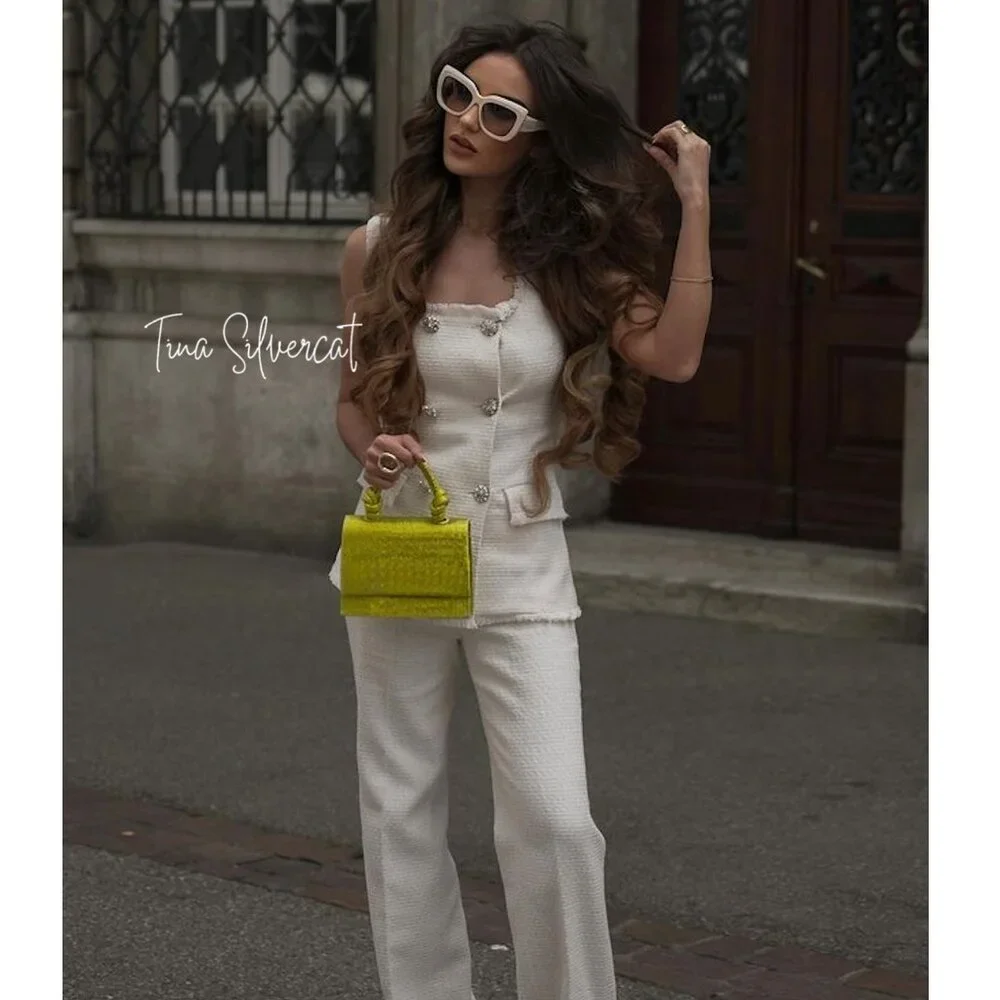 BLOGGER'S FAVE! Zara Textured Metallic Thread Pants Ecru